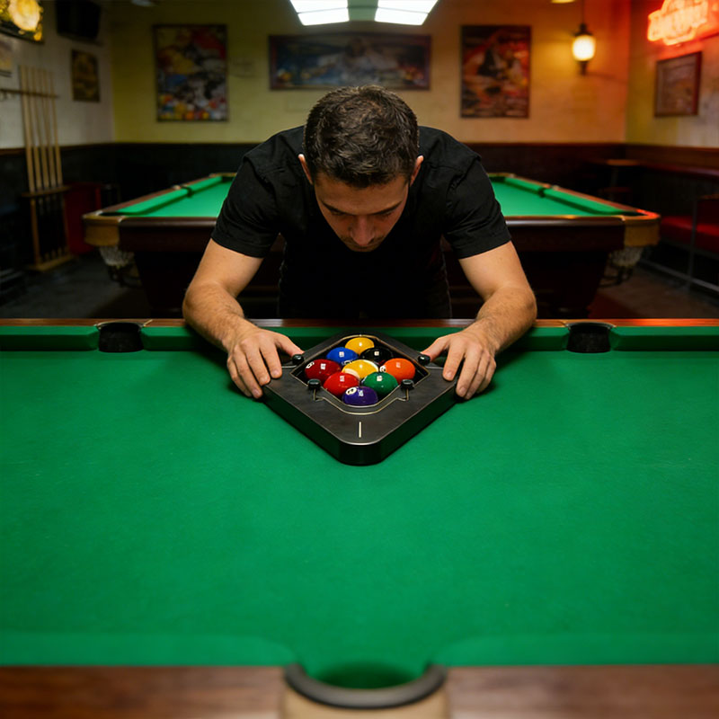 Precision Professional Billiard Ball Rack | Solid Wood, Zero-Gap 8-Ball & 9-Ball Pool Rack