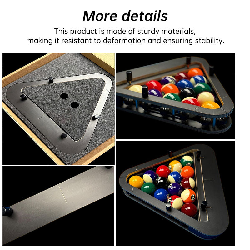 Precision Professional Billiard Ball Rack | Solid Wood, Zero-Gap 8-Ball & 9-Ball Pool Rack